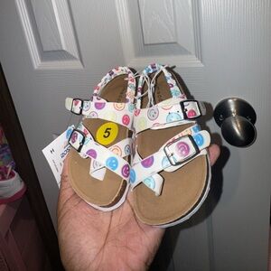 Colorful Smiley Face Sandals